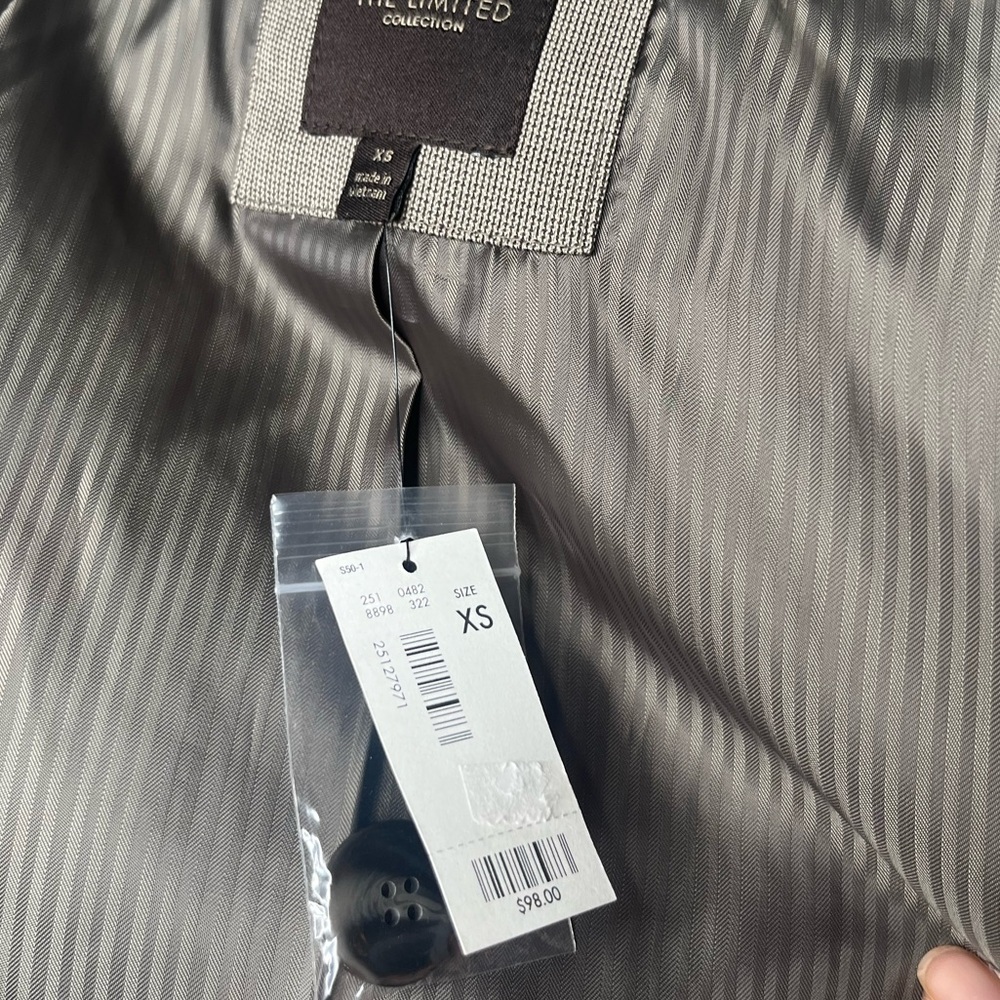 NWT Limited jacket with side tie brown/tan size xsmall . - Picture 6 of 10